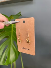 Image 3 of Gold Starfish Earrings
