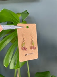 Image 1 of Dainty Cherry Fruit Earrings