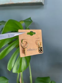 Image 1 of Tarot Card Style Hoop Earrings