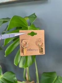 Image 2 of Tarot Card Style Hoop Earrings