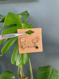 Image 1 of Dainty Gold Star Hoop Earrings