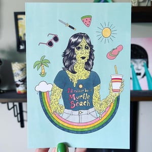 Image of i'd rather be in myrtle beach - 5x7 print