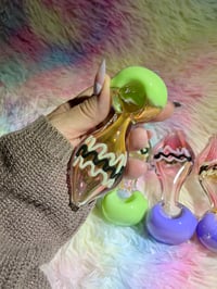 Image 4 of SLIGHT IMPERFECTION Gold Fumed Glass Pipe 