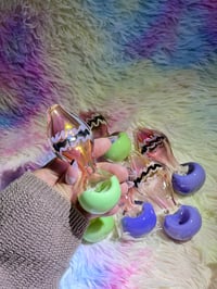 Image 12 of SLIGHT IMPERFECTION Gold Fumed Glass Pipe 