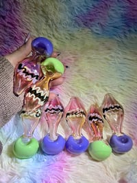 Image 14 of SLIGHT IMPERFECTION Gold Fumed Glass Pipe 