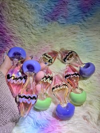 Image 15 of SLIGHT IMPERFECTION Gold Fumed Glass Pipe 