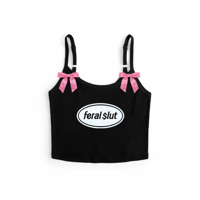 FERAL SLUT SPAGHETTI STRAP TOP