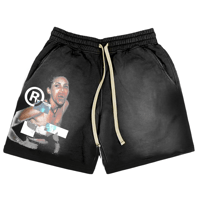 Image 1 of "Blood Lust" Sun Washed Black Shorts