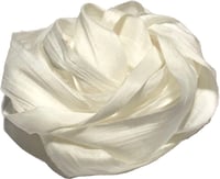 Image 3 of Ready To Ship! 10YD. IVORY HAND DYED SARI SILK RIBBON BY COLOR BURST SILK