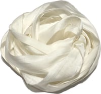 Image 4 of Ready To Ship! 10YD. IVORY HAND DYED SARI SILK RIBBON BY COLOR BURST SILK