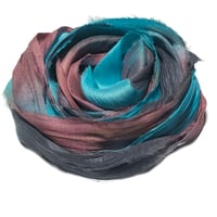 Image 4 of Ready To Ship! 10YD. SOUTHERN CHARM HAND DYED SARI SILK RIBBON BY COLOR BURST SILK