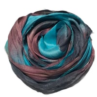 Image 1 of Ready To Ship! 10YD. SOUTHERN CHARM HAND DYED SARI SILK RIBBON BY COLOR BURST SILK