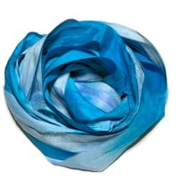 Image 4 of 10YD. POOLSIDE HAND DYED SARI SILK RIBBON BY COLOR BURST SILK