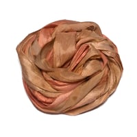 Image 2 of Ready To Ship! 10YD. CARAMEL APPLE HAND DYED SARI SILK RIBBON BY COLOR BURST SILK