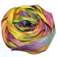 Image 5 of 10YD. HIPPIE UNICORN HAND DYED SARI SILK RIBBON BY COLOR BURST SILK