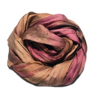 Image 2 of 10YD. TREE HOUSE HAND DYED SARI SILK RIBBON BY COLOR BURST SILK