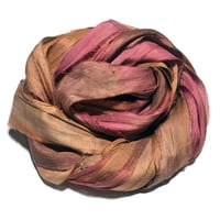 Image 4 of 10YD. TREE HOUSE HAND DYED SARI SILK RIBBON BY COLOR BURST SILK