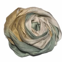 Image 2 of 10YD. EMERALD CITY HAND DYED SARI SILK RIBBON BY COLOR BURST SILK