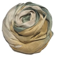 Image 4 of 10YD. EMERALD CITY HAND DYED SARI SILK RIBBON BY COLOR BURST SILK