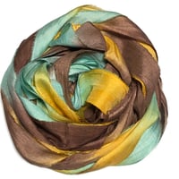 Image 2 of 10YD. GOLDEN HARVEST HAND DYED SARI SILK RIBBON BY COLOR BURST SILK