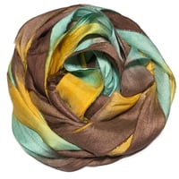 Image 3 of 10YD. GOLDEN HARVEST HAND DYED SARI SILK RIBBON BY COLOR BURST SILK