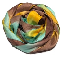 Image 4 of 10YD. GOLDEN HARVEST HAND DYED SARI SILK RIBBON BY COLOR BURST SILK