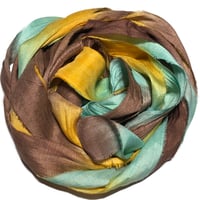 Image 6 of 10YD. GOLDEN HARVEST HAND DYED SARI SILK RIBBON BY COLOR BURST SILK