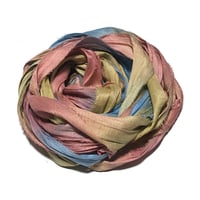 Image 4 of 10YD. GRANDMAS ATTIC HAND DYED SARI SILK RIBBON BY COLOR BURST SILK
