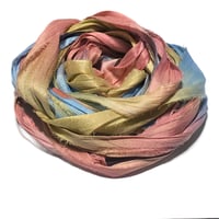 Image 5 of 10YD. GRANDMAS ATTIC HAND DYED SARI SILK RIBBON BY COLOR BURST SILK