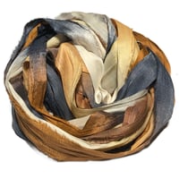 Image 2 of Ready To Ship! 10YD. GAZELLE HAND DYED SARI SILK RIBBON BY COLOR BURST SILK