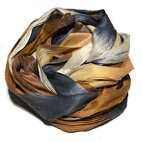 Image 1 of Ready To Ship! 10YD. GAZELLE HAND DYED SARI SILK RIBBON BY COLOR BURST SILK