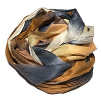 Image 4 of Ready To Ship! 10YD. GAZELLE HAND DYED SARI SILK RIBBON BY COLOR BURST SILK