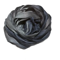 10YD. ABYSS HAND DYED SARI SILK RIBBON BY COLOR BURST SILK