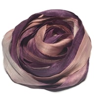 Image 3 of Ready To Ship! 10YD. HARMONY HAND DYED SARI SILK RIBBON BY COLOR BURST SILK