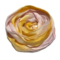 Image 1 of Ready TO Ship! 10YD. HONEYSUCKLE HAND DYED SARI SILK RIBBON BY COLOR BURST SILK