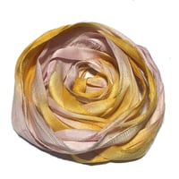 Image 4 of Ready TO Ship! 10YD. HONEYSUCKLE HAND DYED SARI SILK RIBBON BY COLOR BURST SILK