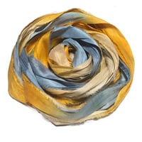 Image 1 of 10YD. HORIZON HAND DYED SARI SILK RIBBON BY COLOR BURST SILK