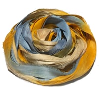 Image 2 of 10YD. HORIZON HAND DYED SARI SILK RIBBON BY COLOR BURST SILK