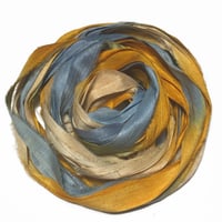 Image 3 of 10YD. HORIZON HAND DYED SARI SILK RIBBON BY COLOR BURST SILK