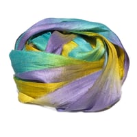 Image 2 of 10YD. MAUI HAND DYED SARI SILK RIBBON BY COLOR BURST SILK