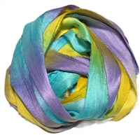 Image 3 of 10YD. MAUI HAND DYED SARI SILK RIBBON BY COLOR BURST SILK