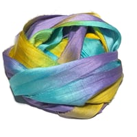 Image 4 of 10YD. MAUI HAND DYED SARI SILK RIBBON BY COLOR BURST SILK