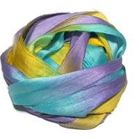 Image 5 of 10YD. MAUI HAND DYED SARI SILK RIBBON BY COLOR BURST SILK