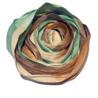Image 1 of 10YD. JALOPY HAND DYED SARI SILK RIBBON BY COLOR BURST SILK