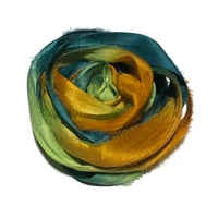 Image 4 of 10YD. JITTER BUG HAND DYED SARI SILK RIBBON BY COLOR BURST SILK