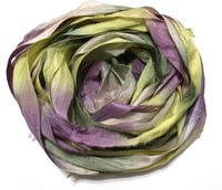 Image 3 of Ready To Ship! 10YD. LAVENDER FIELDS  HAND DYED SARI SILK RIBBON BY COLOR BURST SILK