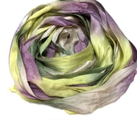 Image 2 of Ready To Ship! 10YD. LAVENDER FIELDS  HAND DYED SARI SILK RIBBON BY COLOR BURST SILK