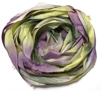 Image 6 of Ready To Ship! 10YD. LAVENDER FIELDS  HAND DYED SARI SILK RIBBON BY COLOR BURST SILK