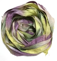 Image 8 of Ready To Ship! 10YD. LAVENDER FIELDS  HAND DYED SARI SILK RIBBON BY COLOR BURST SILK