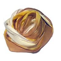 Image 1 of Ready To Ship! 10YD. LEMON MERINGUE PIE HAND DYED SARI SILK RIBBON BY COLOR BURST SILK